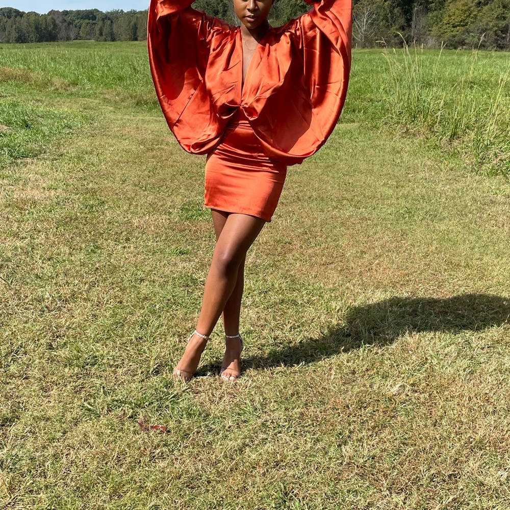 ASOS EDITION Extreme kimono sleeve mini dress